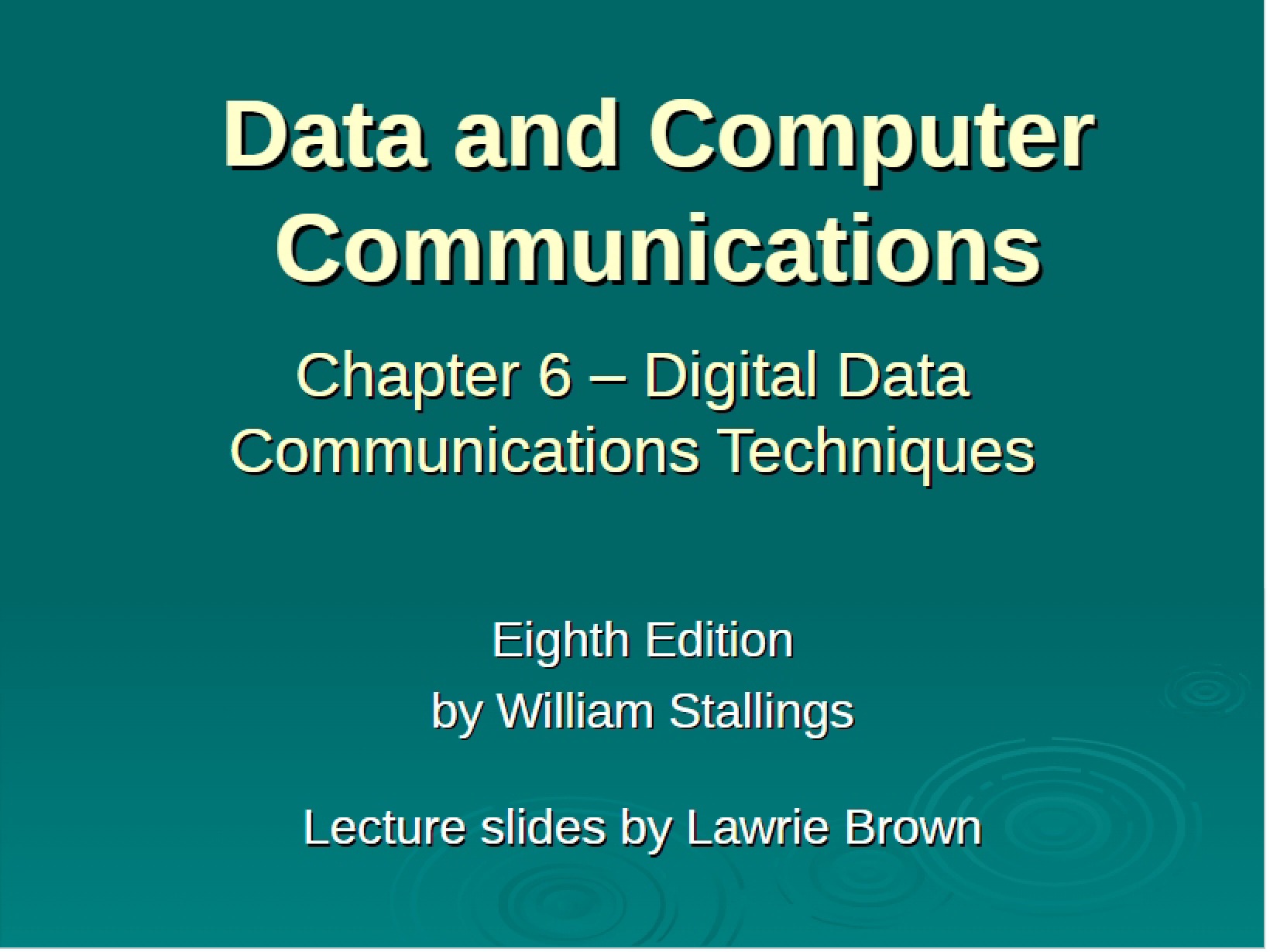 Techniques for Digital Data Communication