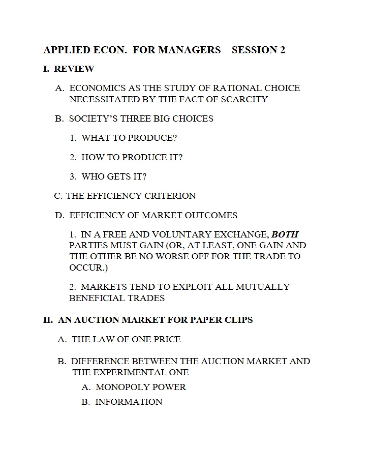 Notes for the Class