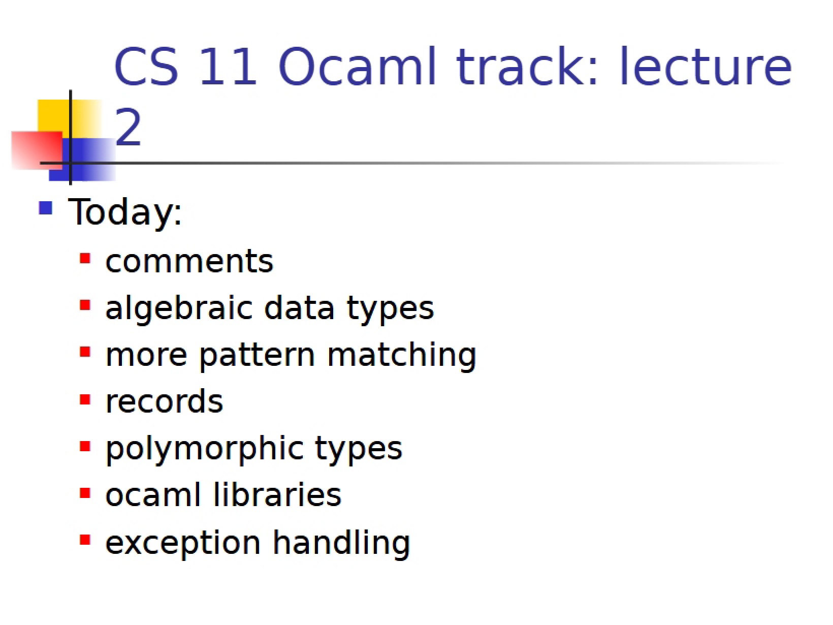 Course Notes CS 11