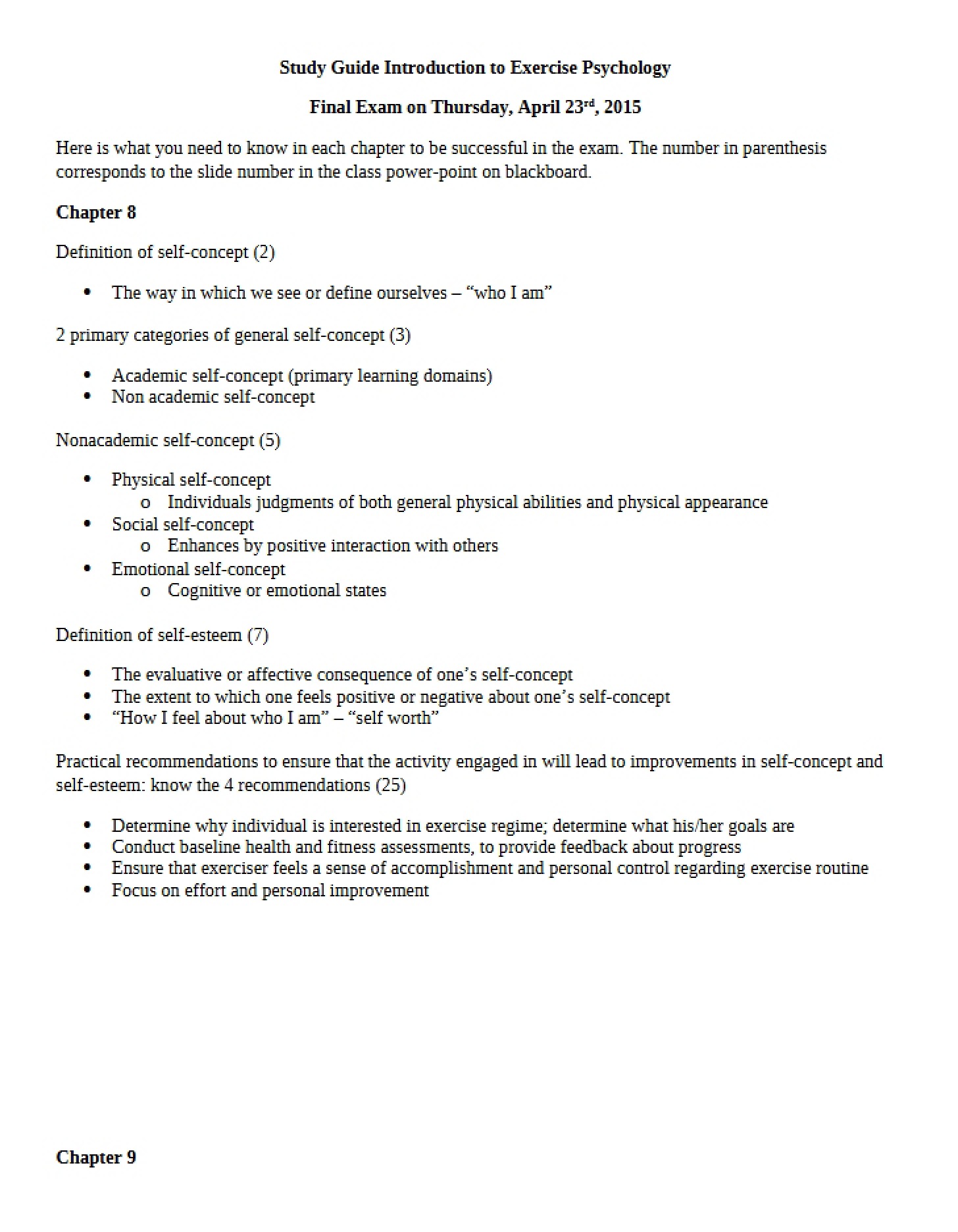 Subject Review Guide