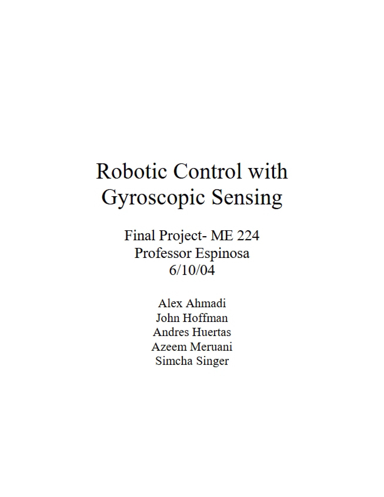 Experimental Engineering Project