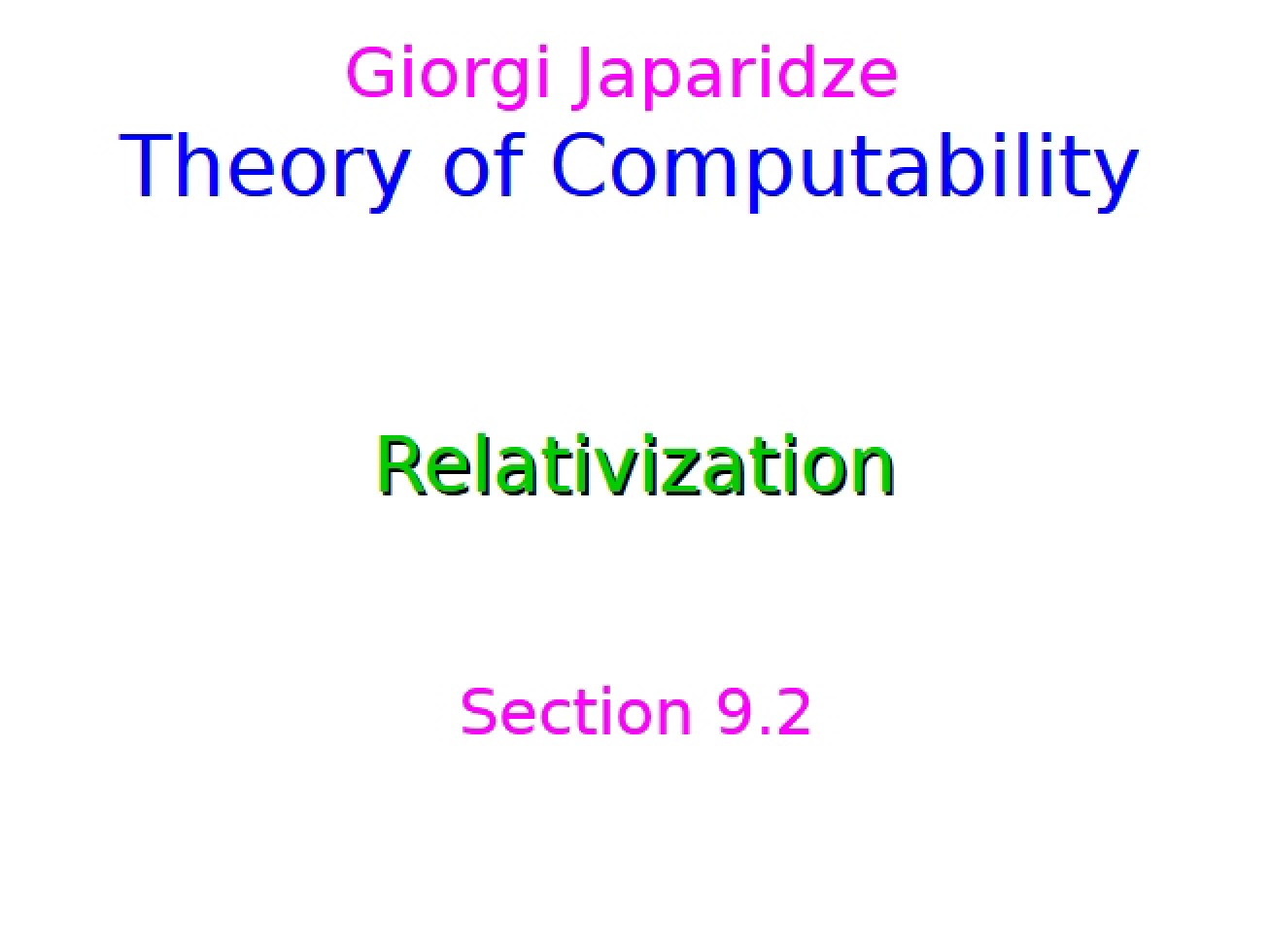 Church-Turing Thesis