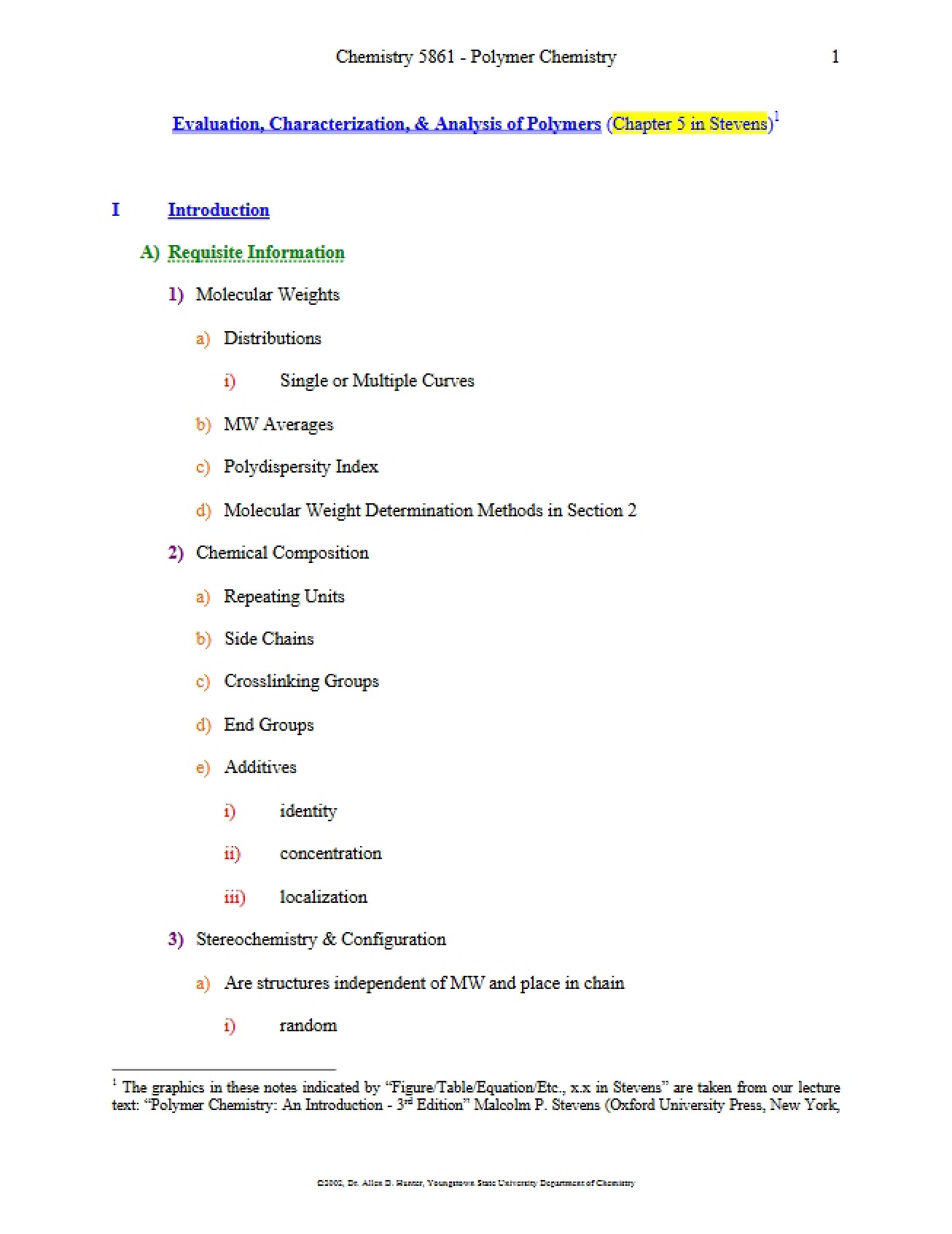 Course Materials Polymer Chemistry 5861