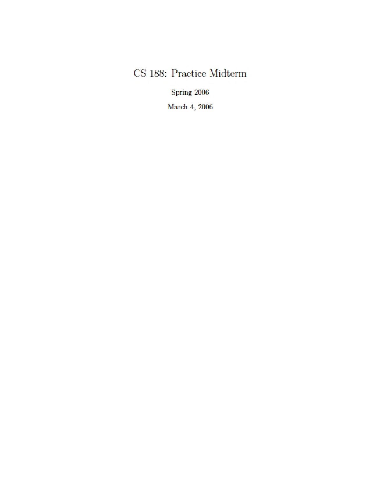 Practice Midterm Exam