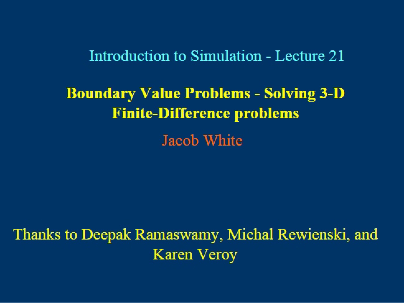 Simulation Basics