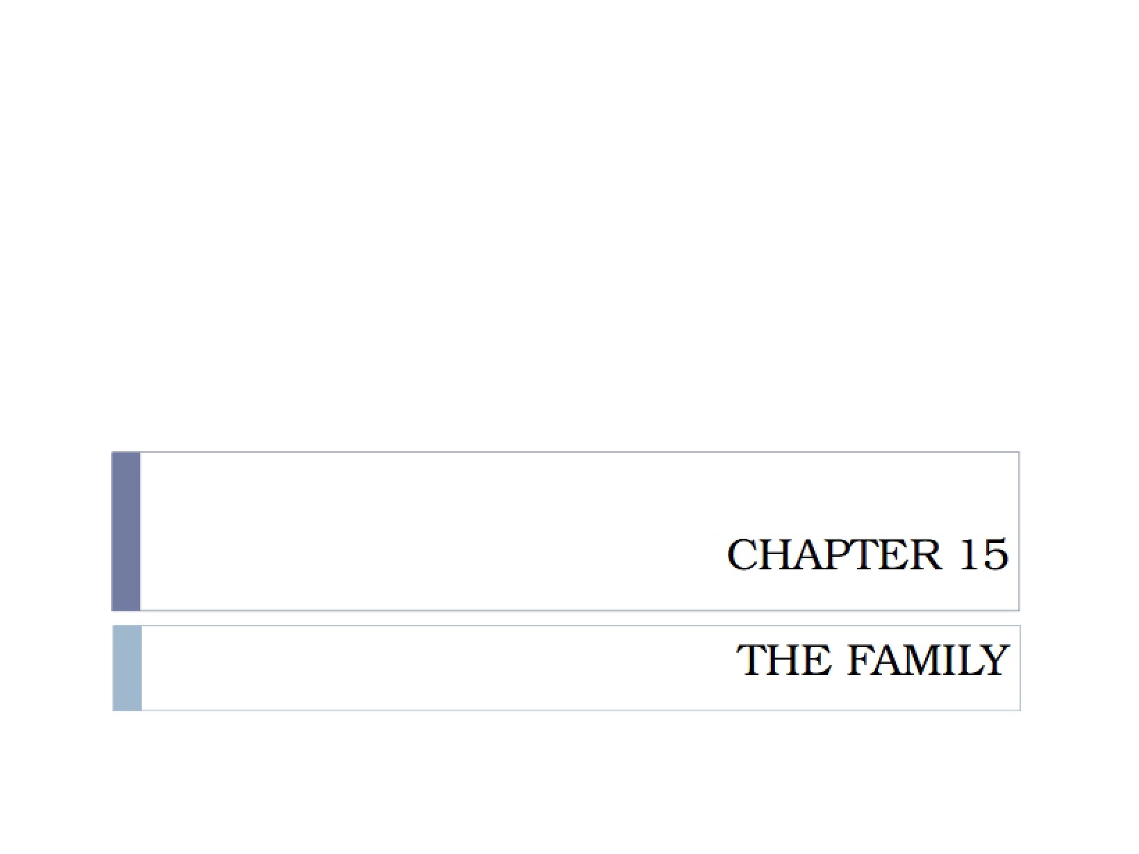 Fifteenth Chapter