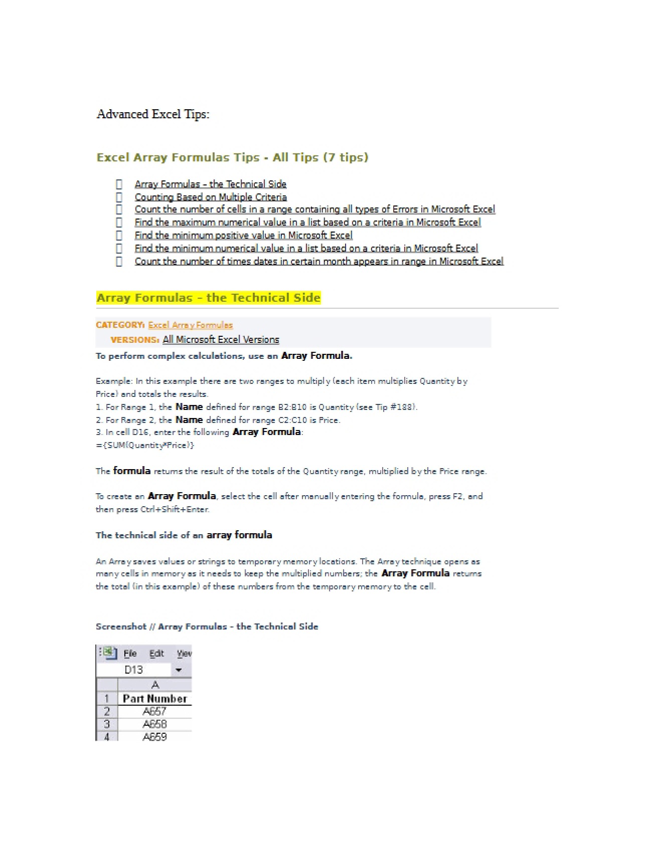 Advanced Excel Tips 3