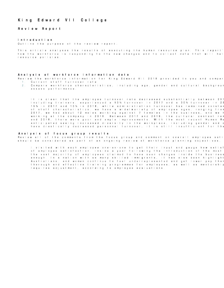 BSBHRM602 Task 3 Review Report