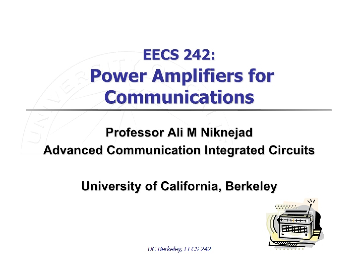 Communications Power Amplifiers