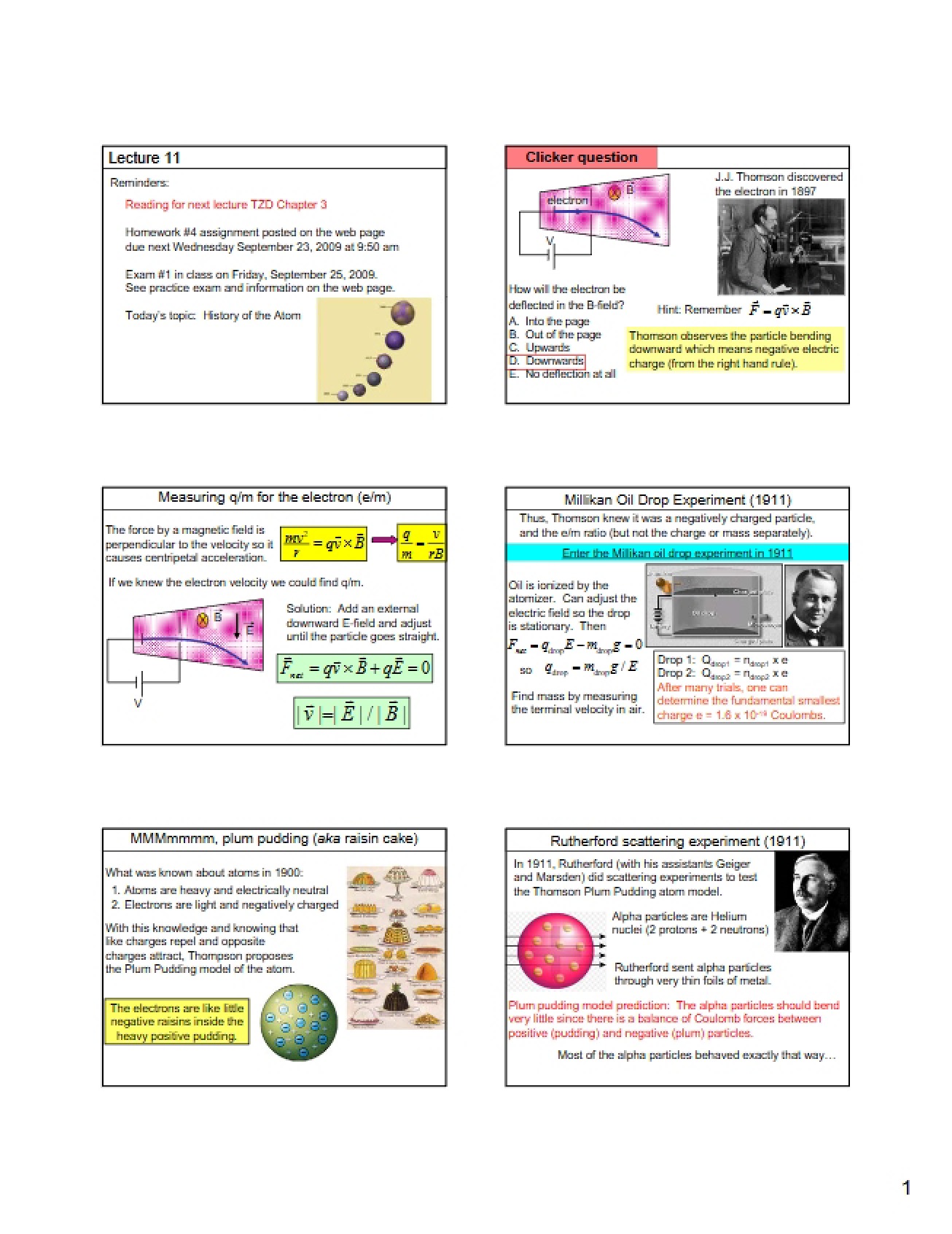 Tenth Set of Lecture Notes