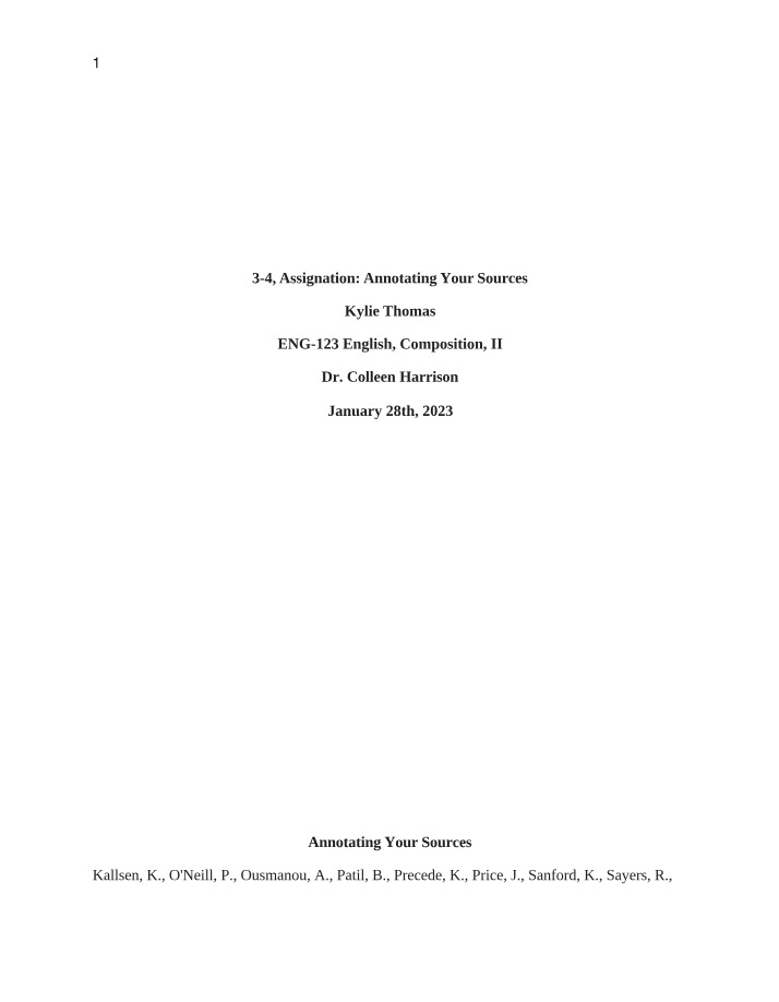 Annotation of Sources