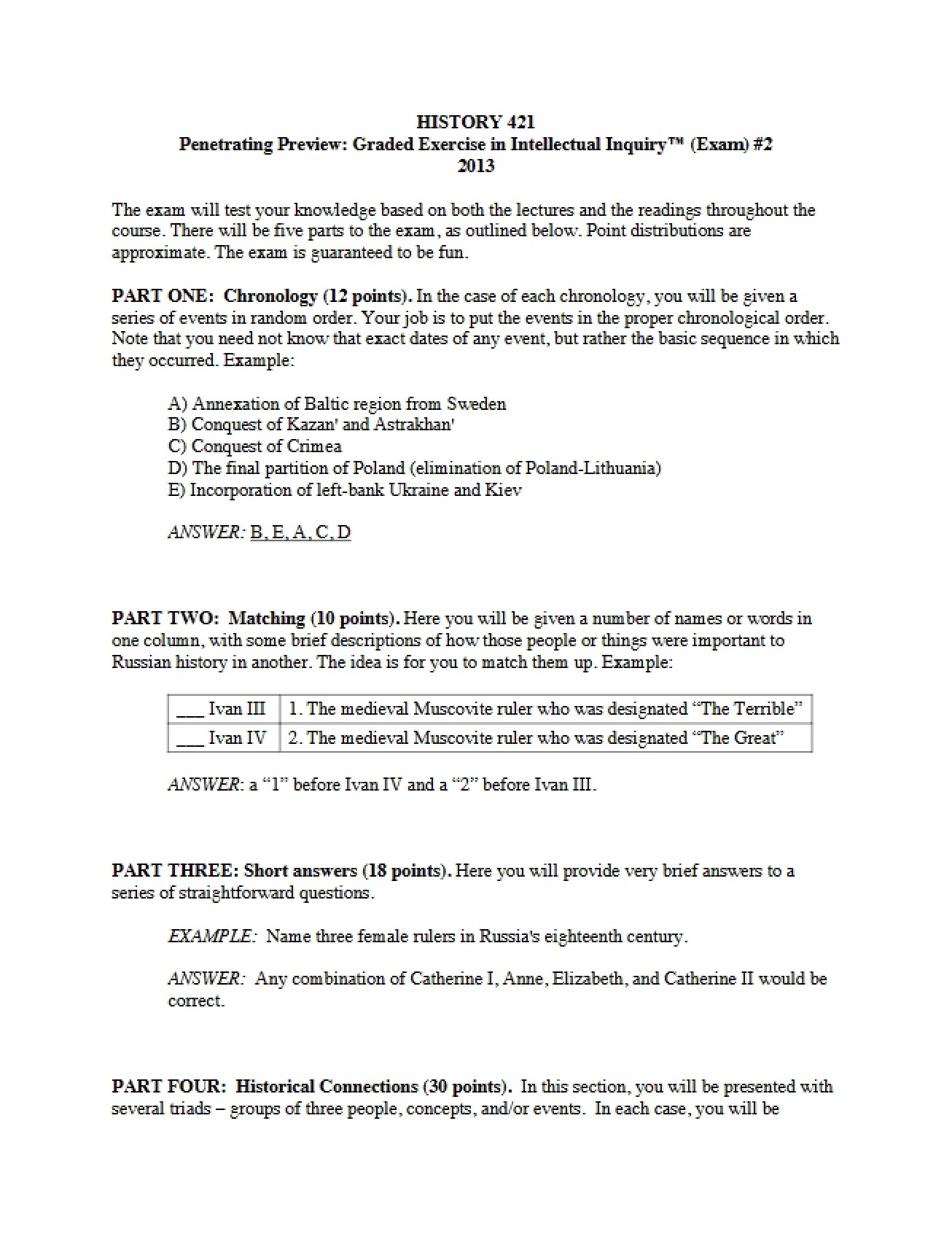 Study Guide for Russian History to 1825