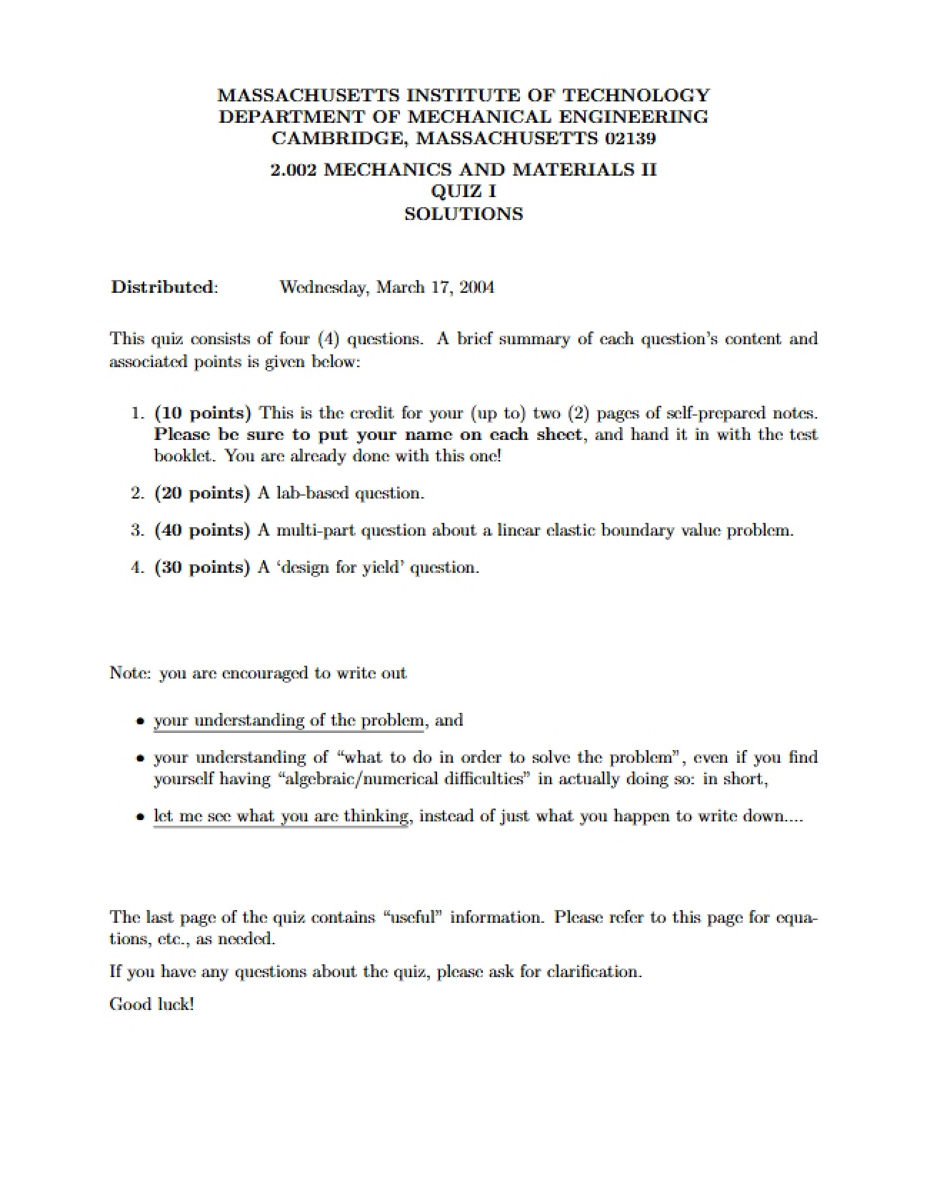Exam Study Guide