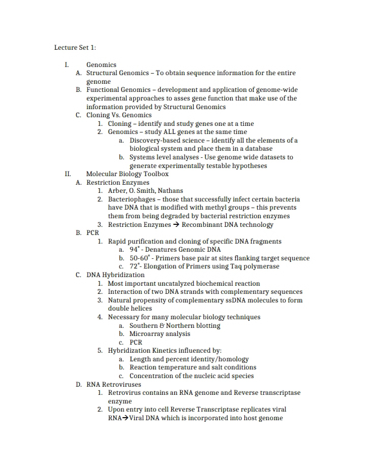First Lecture Set