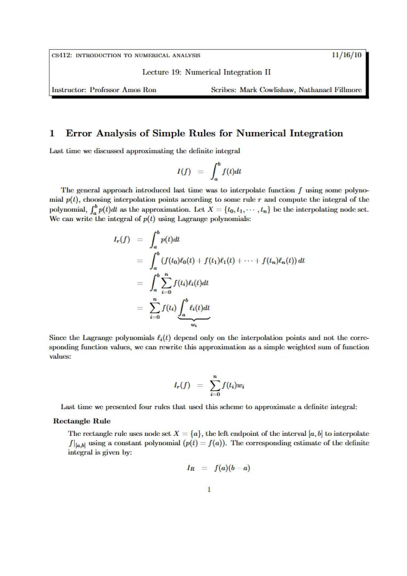 Numerical Integration Part 2