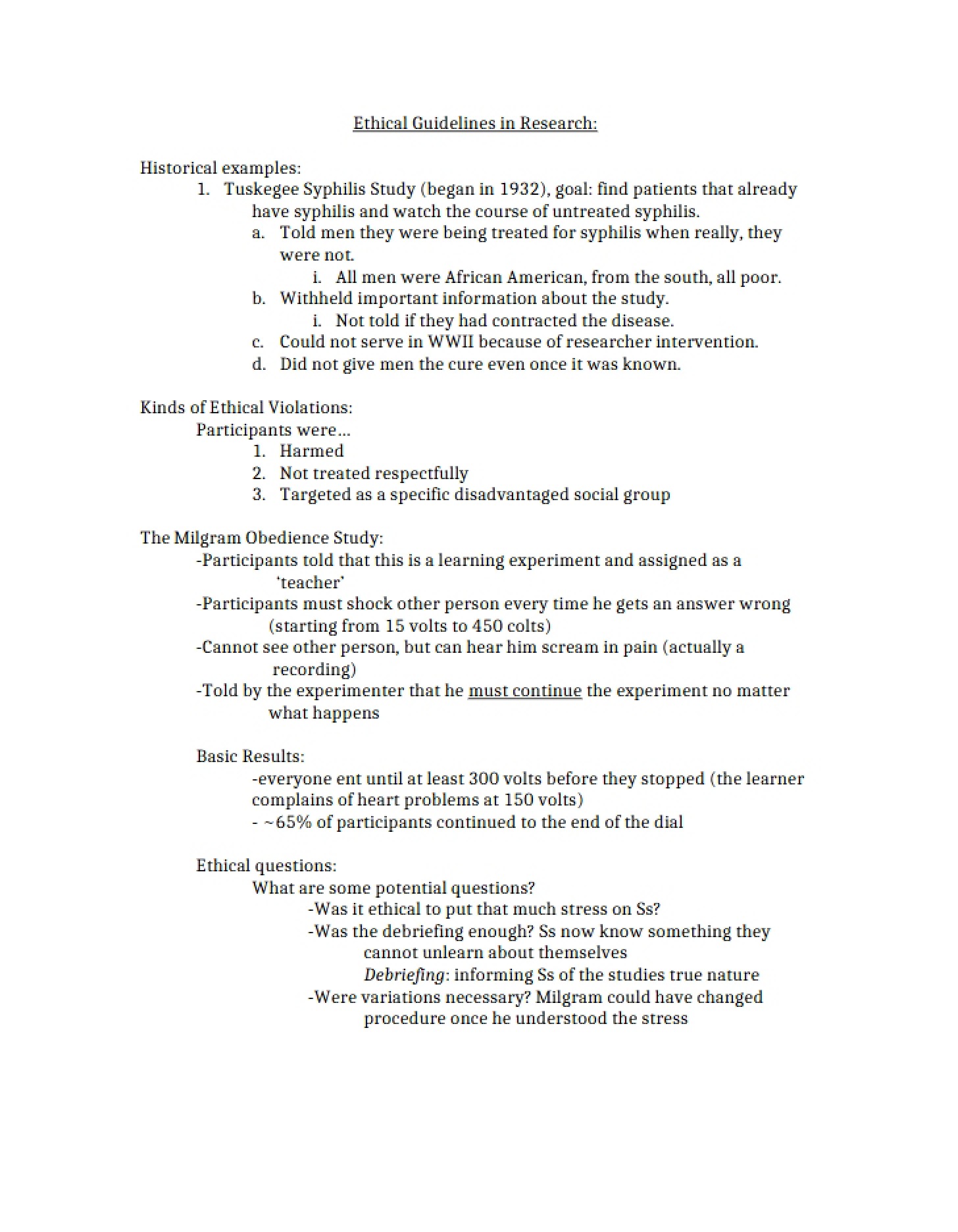 Research Ethical Guidelines