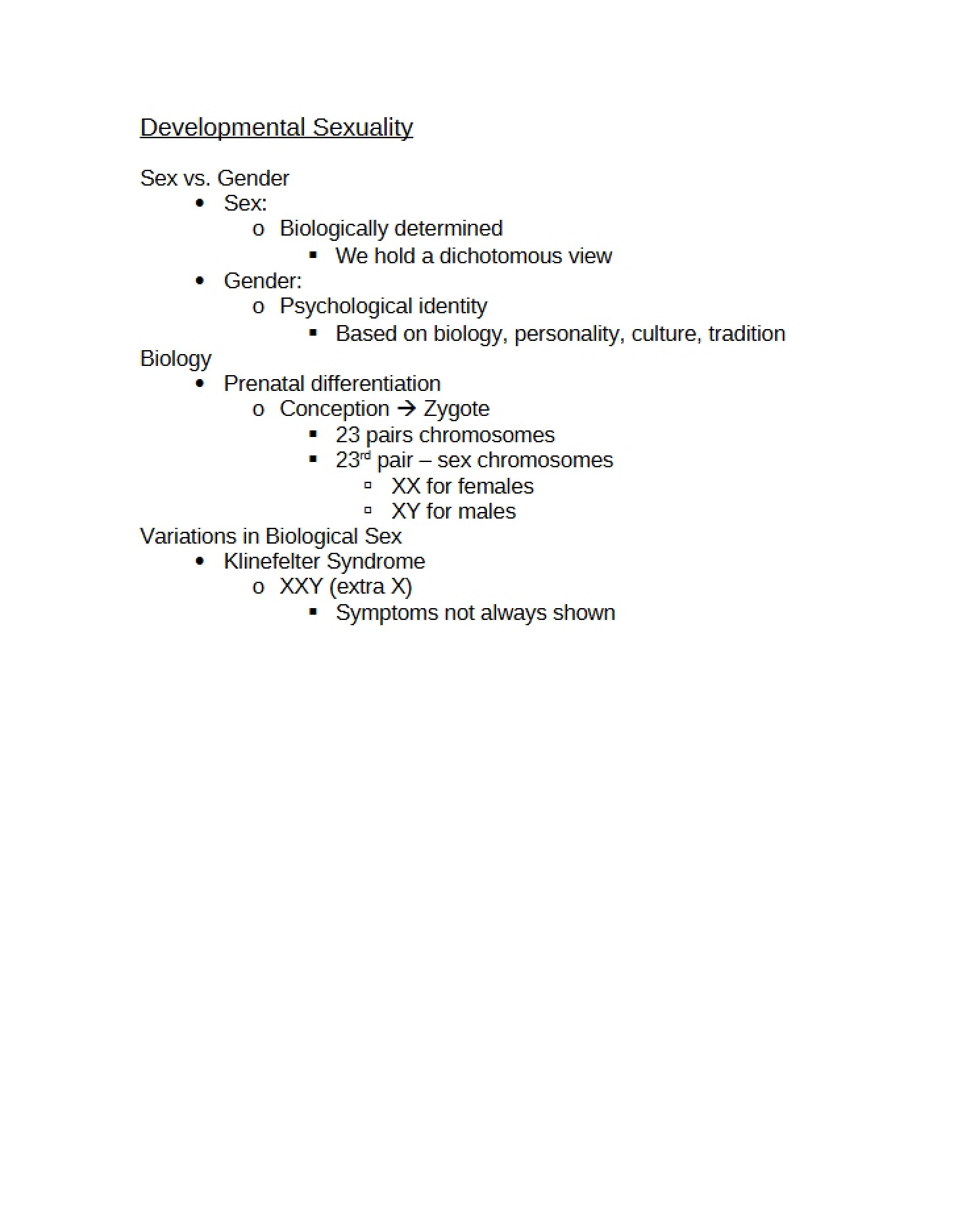 Sexuality Across Development