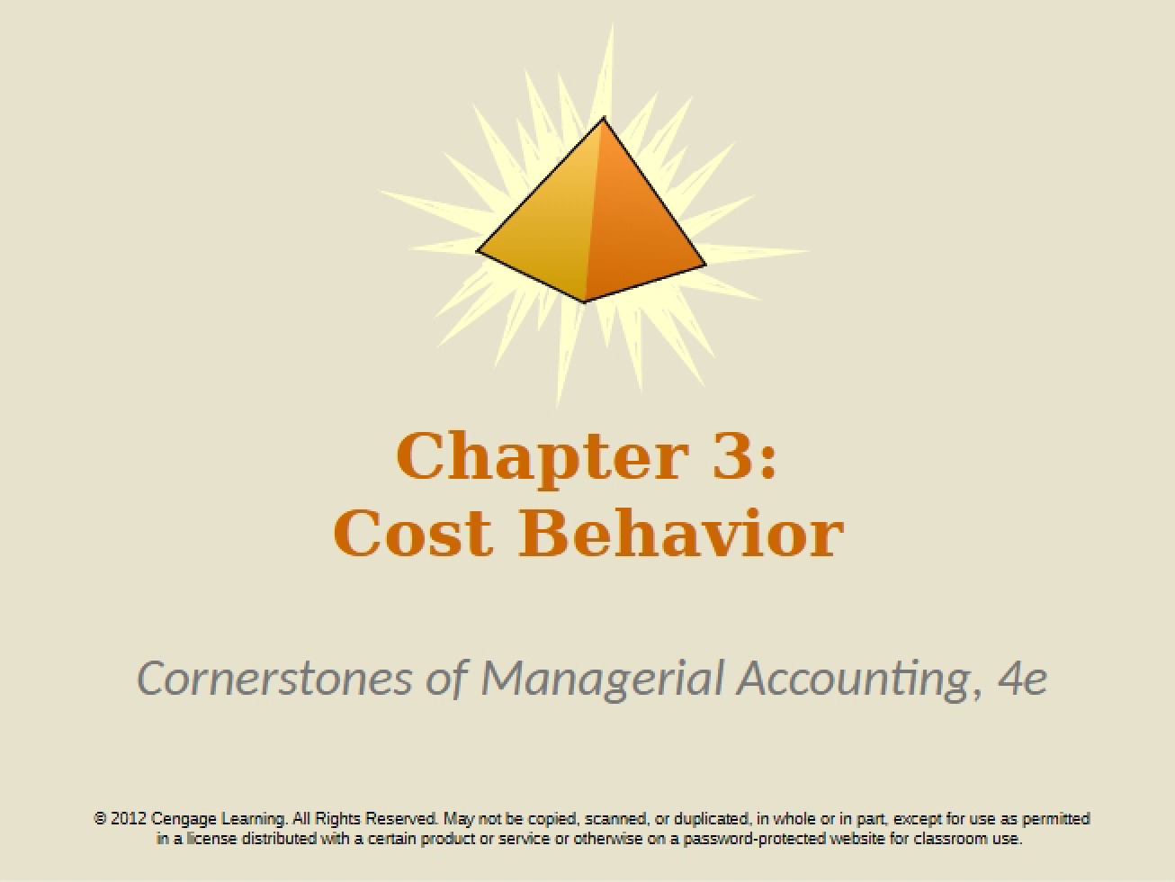 Behavior of Costs