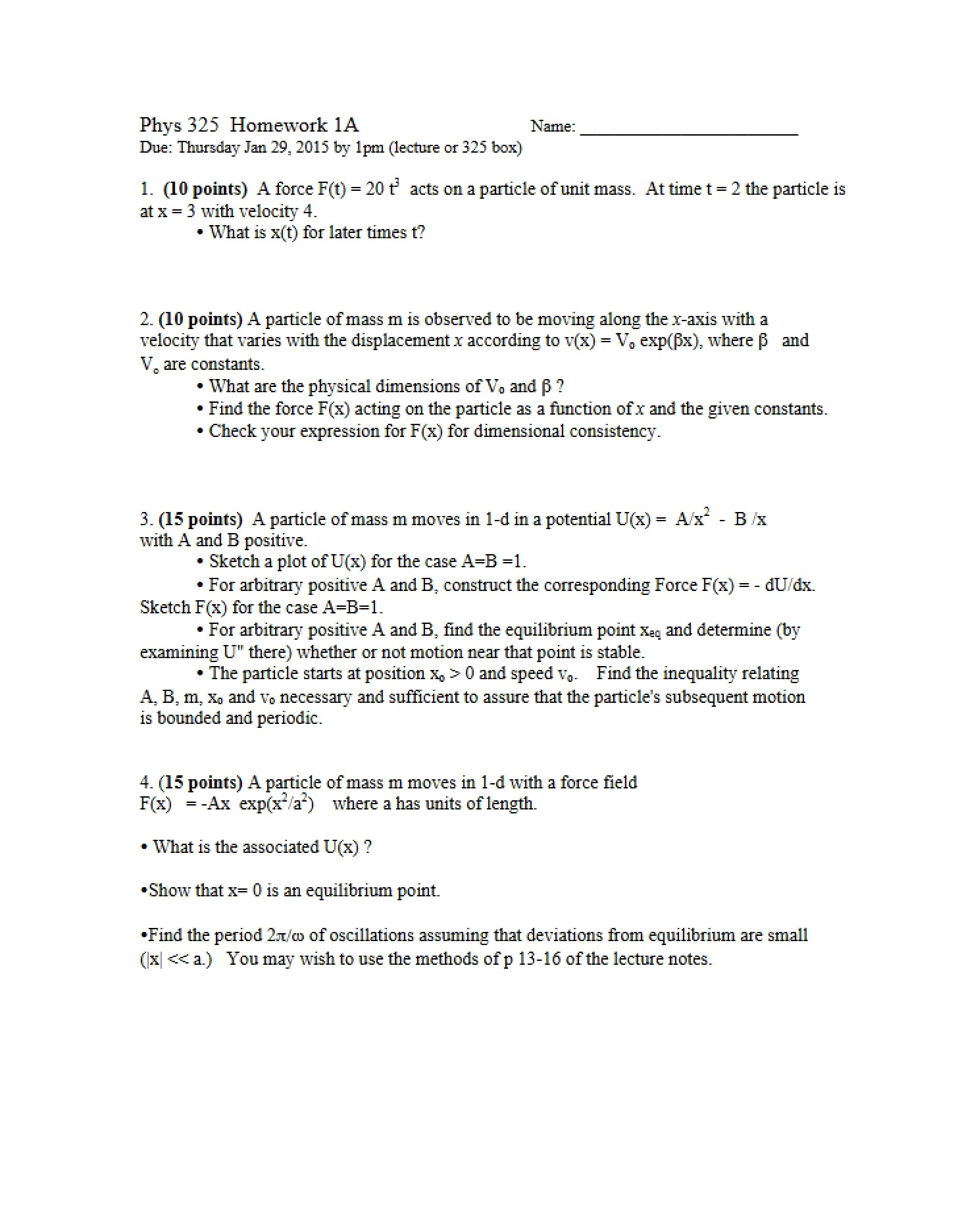 HW Set 01