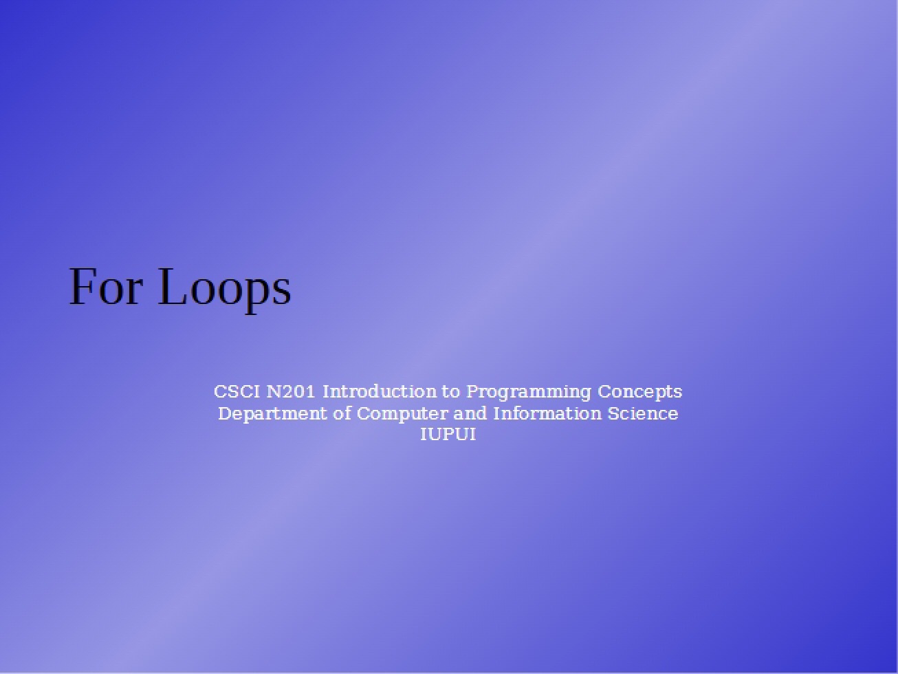 Loops For