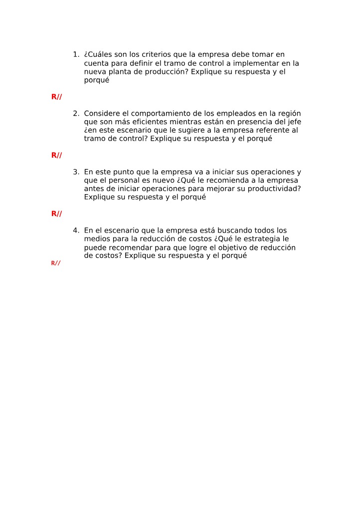 New Production Plant - Control Span Criteria