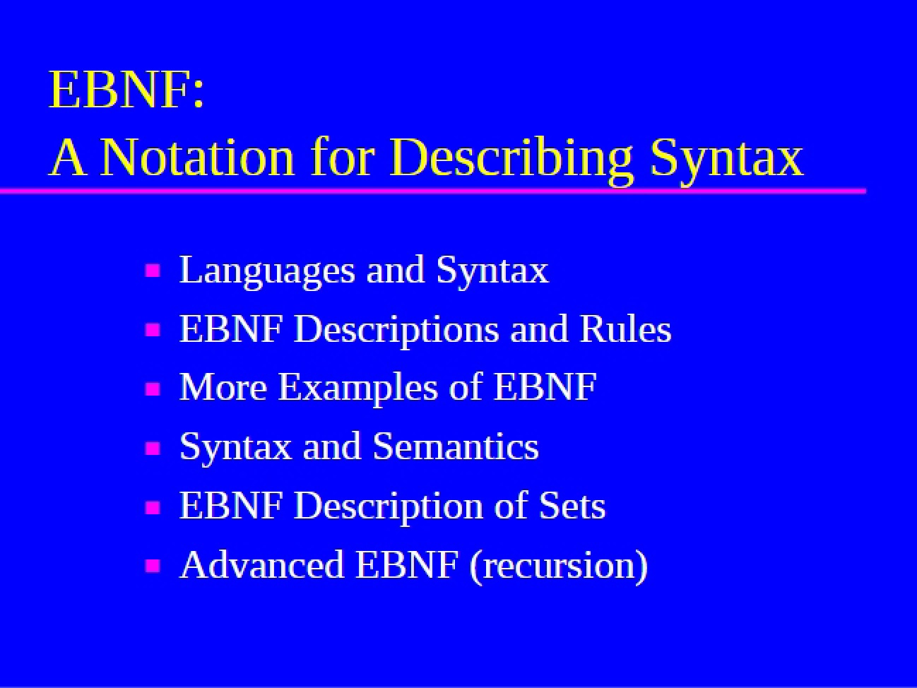 Notation Guide