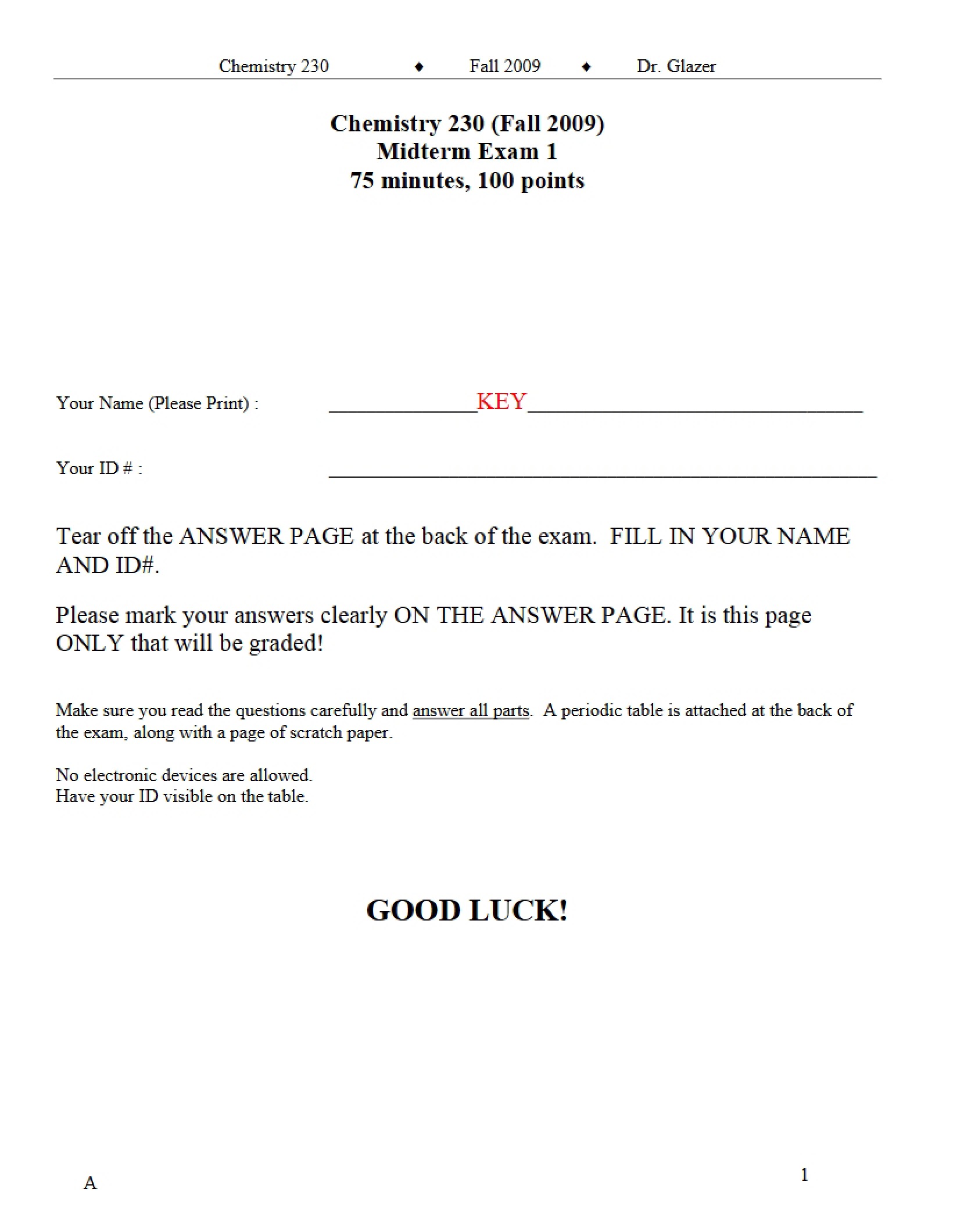 First Midterm