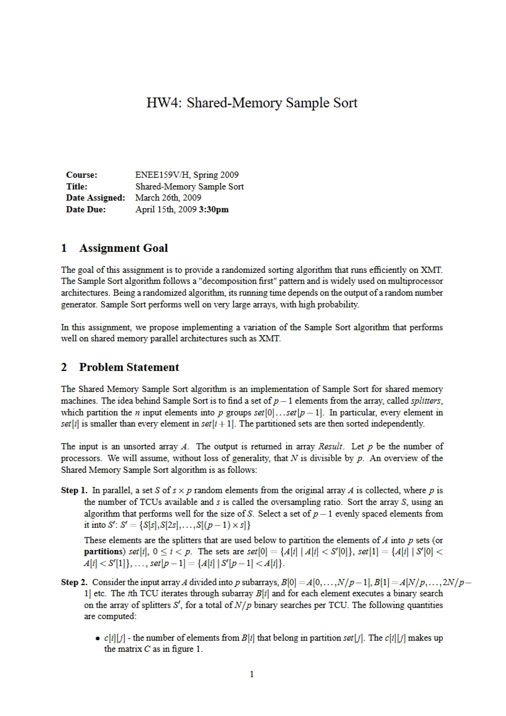 Fourth Homework Assignment