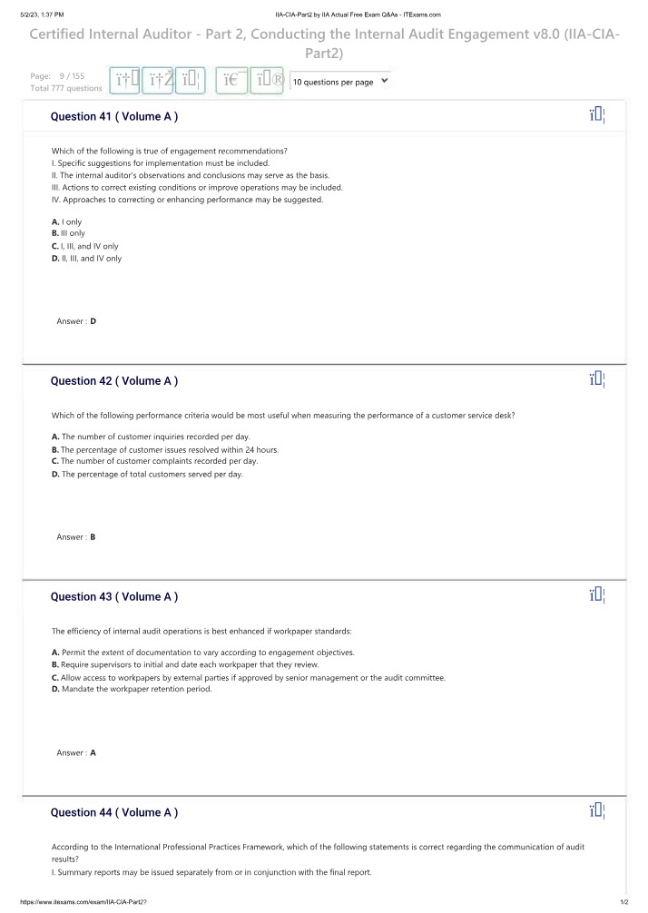 Engagement Recommendations and Performance