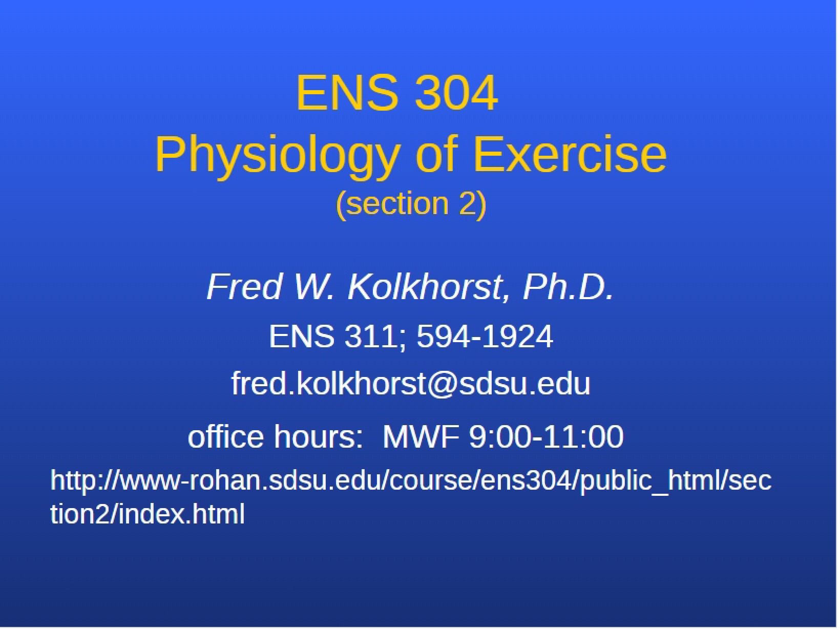 Introduction to Exercise Physiology