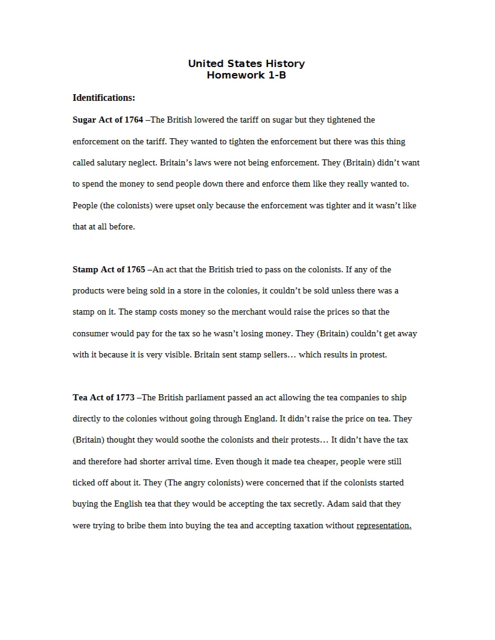 Assignment 1-B