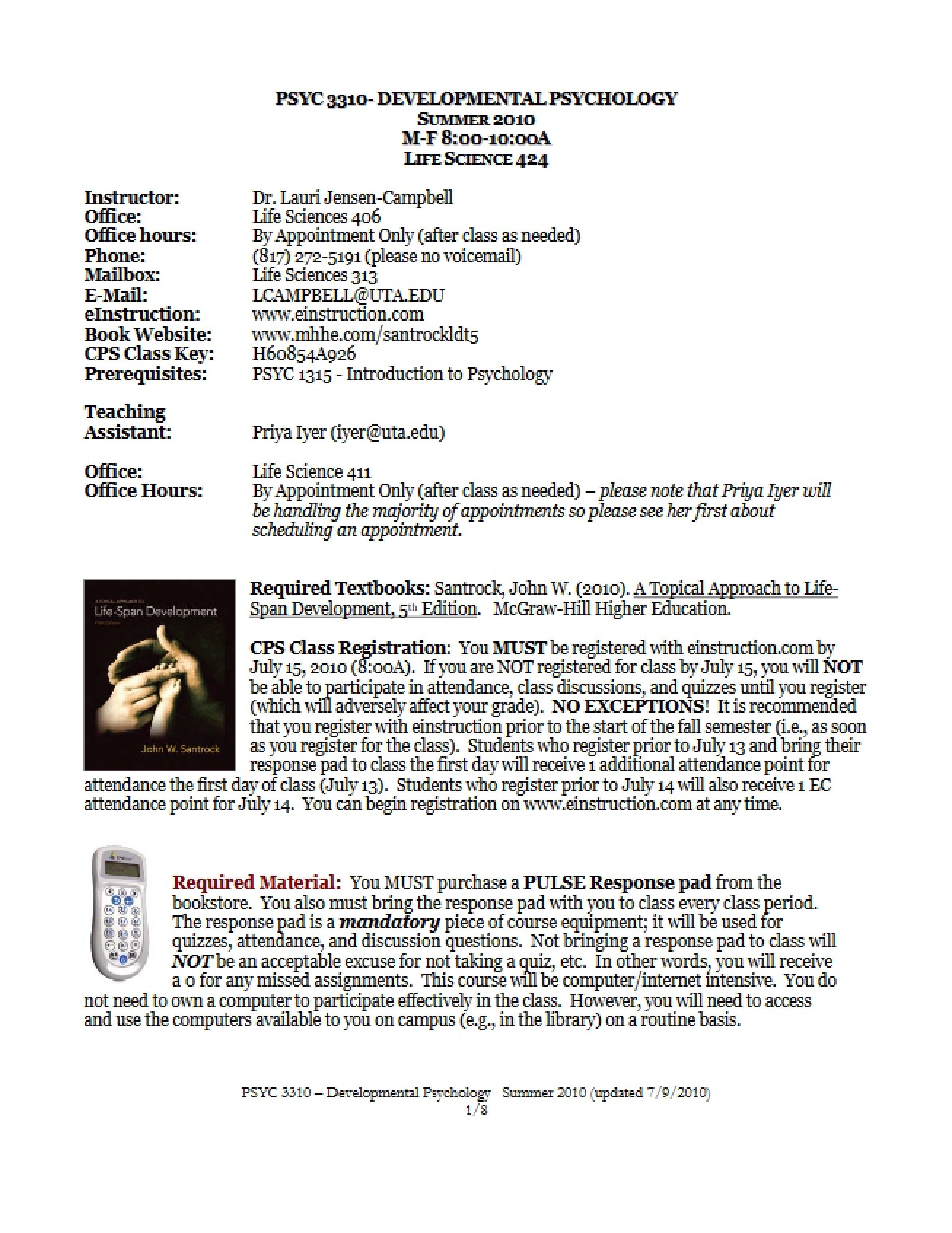 Academic Syllabus PSYC 3310