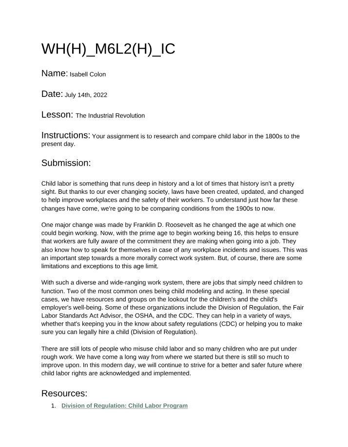 HIST1000 - Module 6 Lesson 2 IC