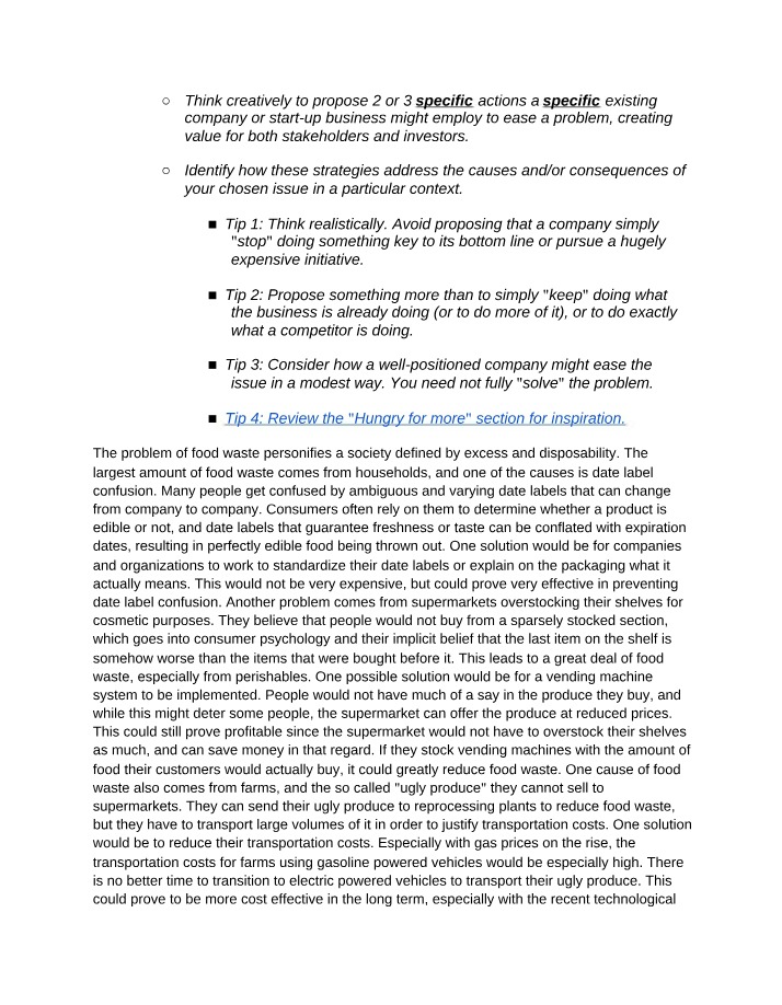 Reducing Food Waste - Solutions for Companies