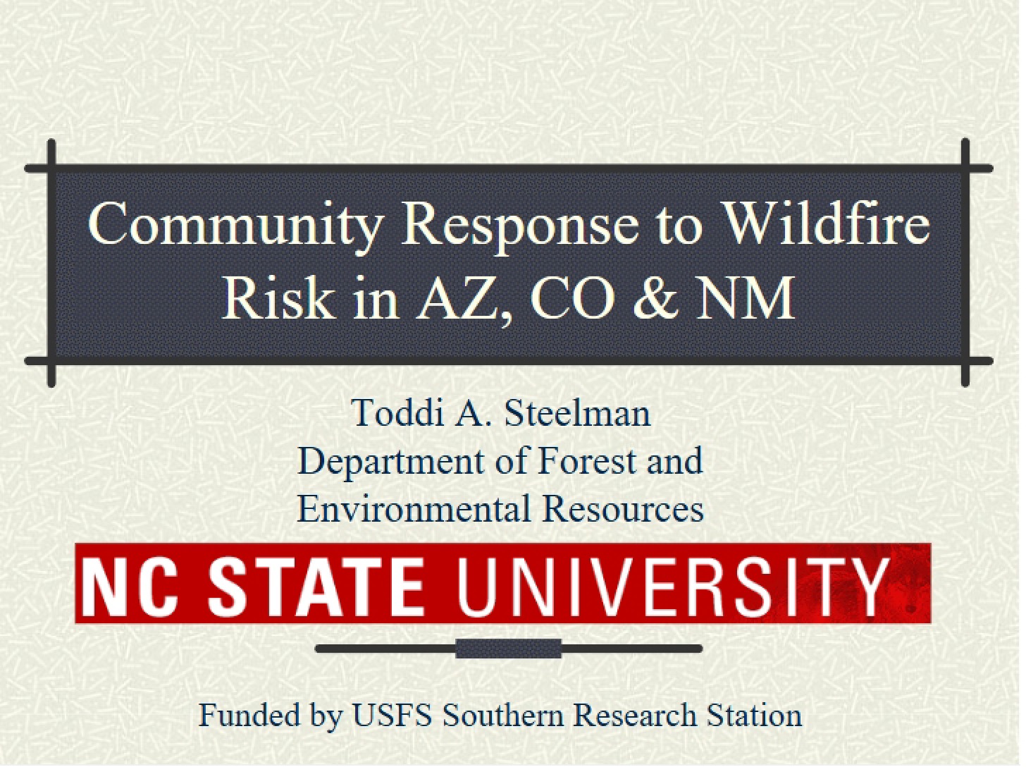 Wildfire Risk Community Response