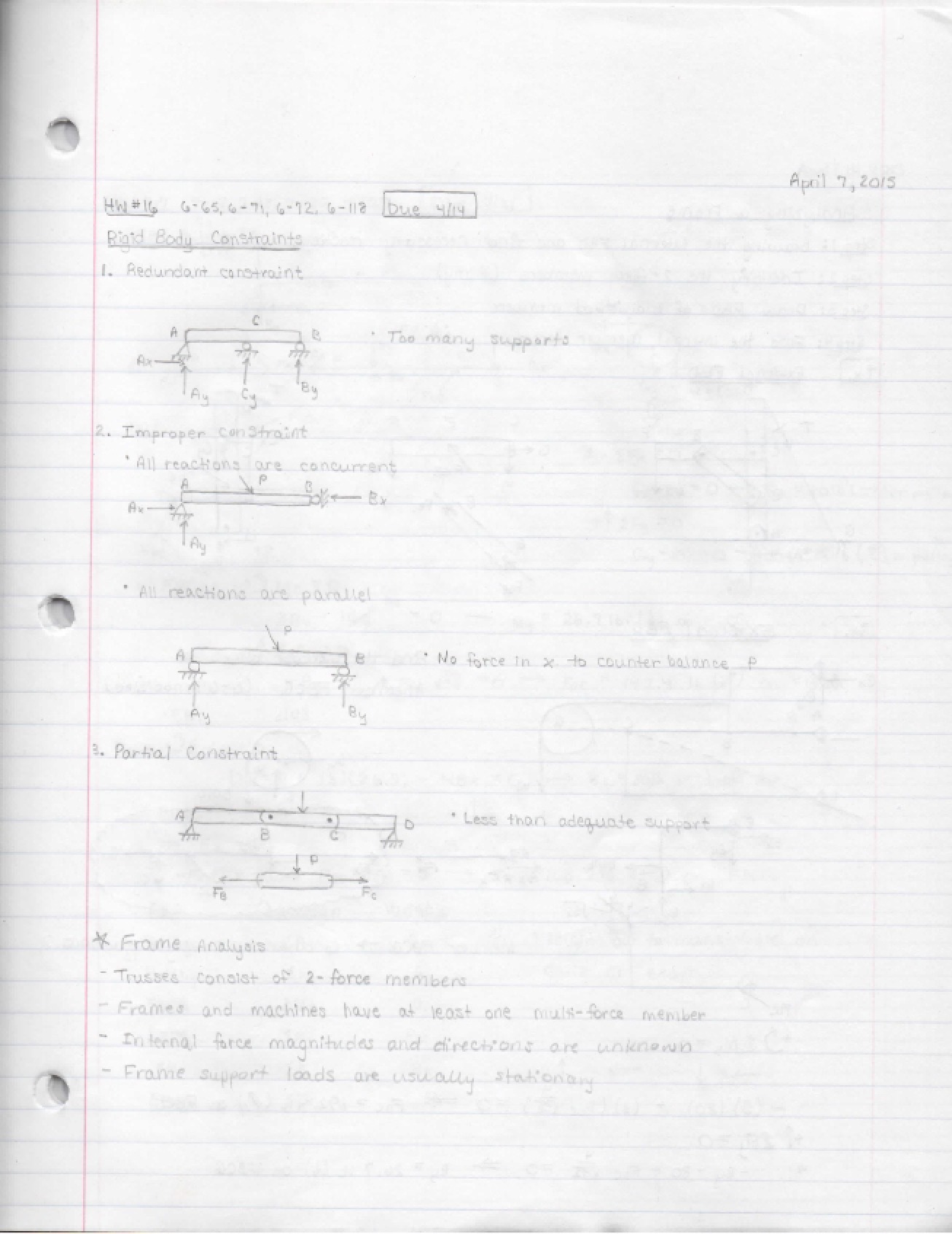 Fourth Set of Notes