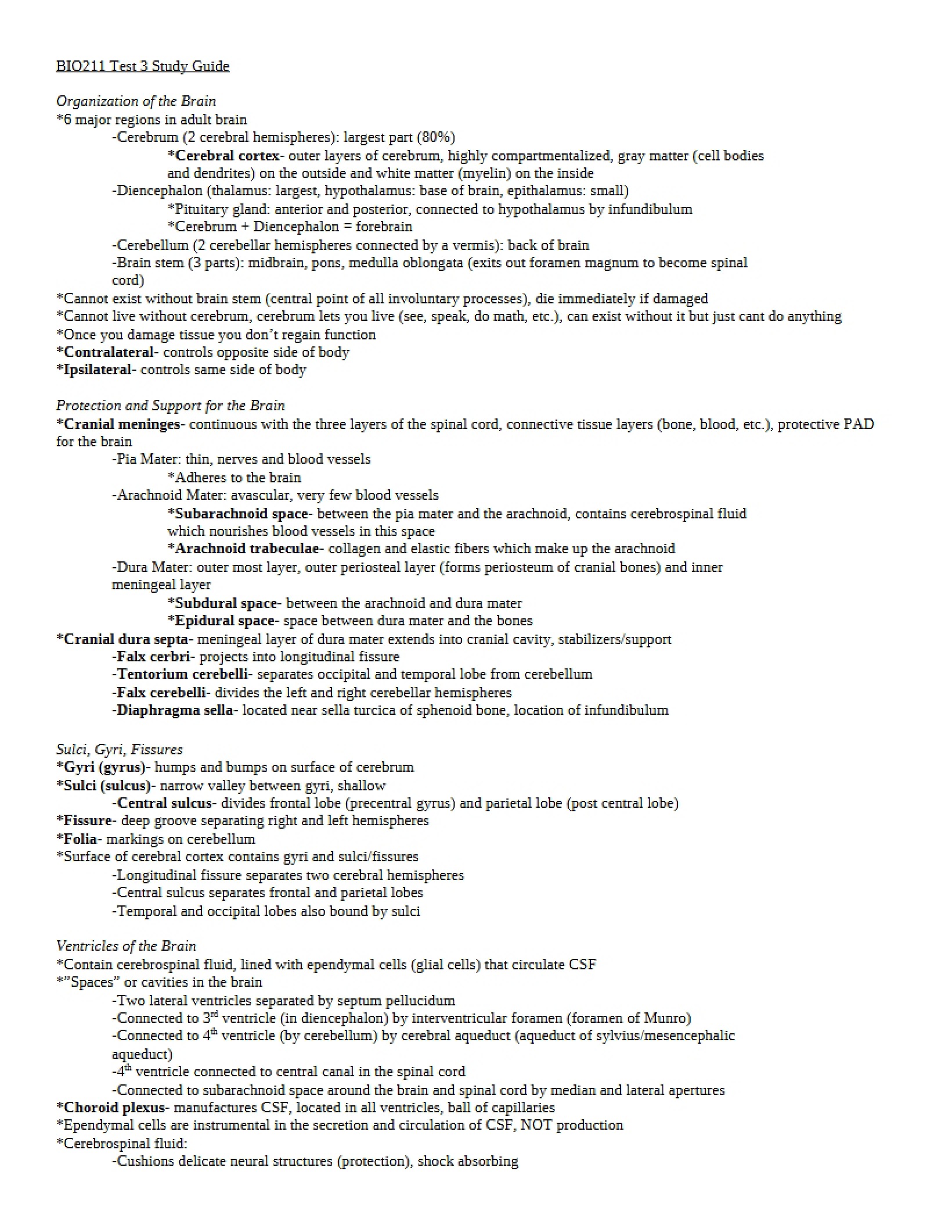 Guide for Test Three