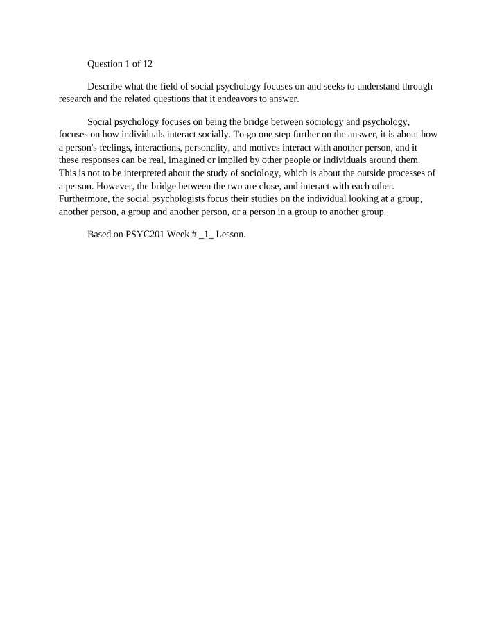 PSYC 201 - Week 1 Lesson