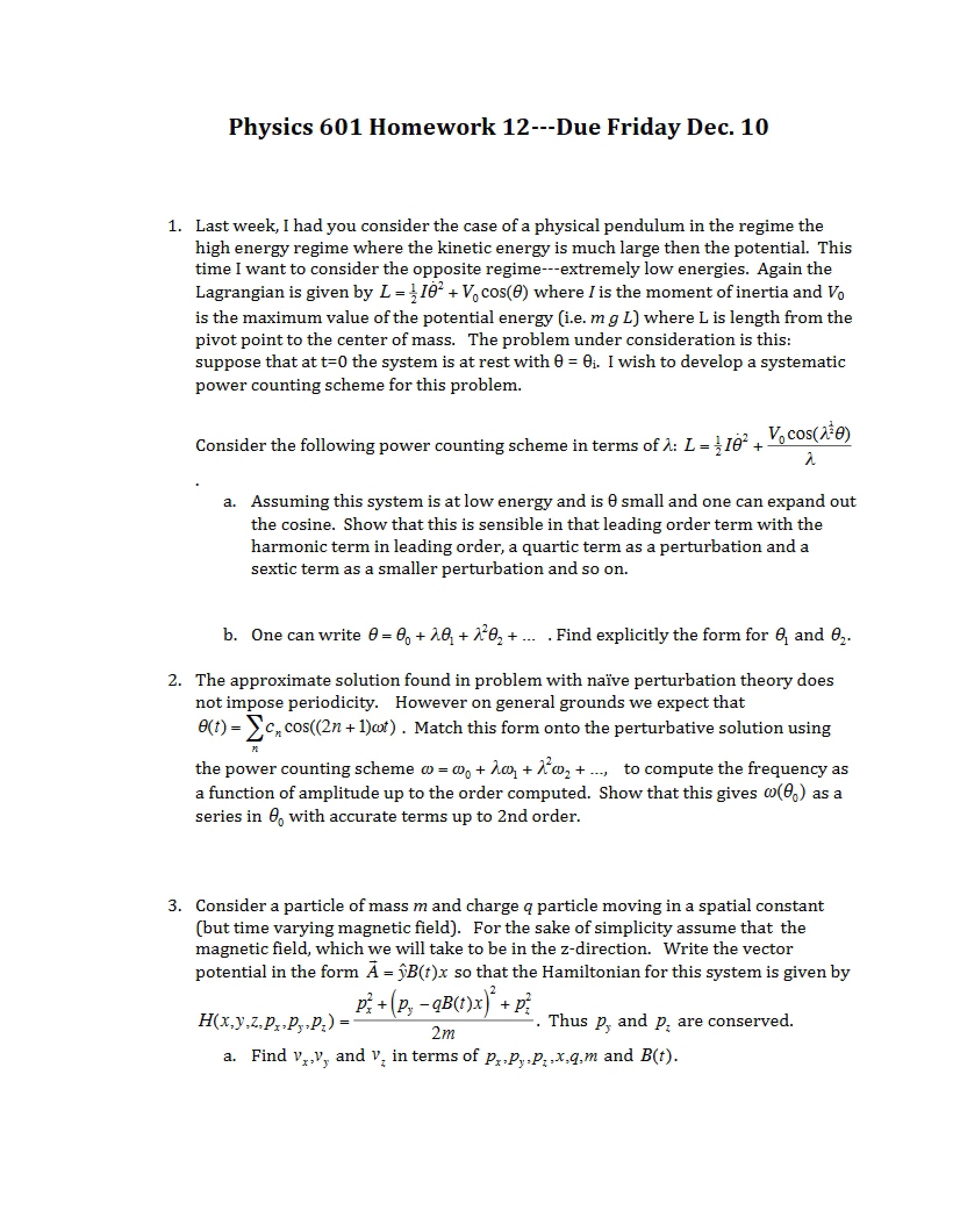 Twelfth Assignment