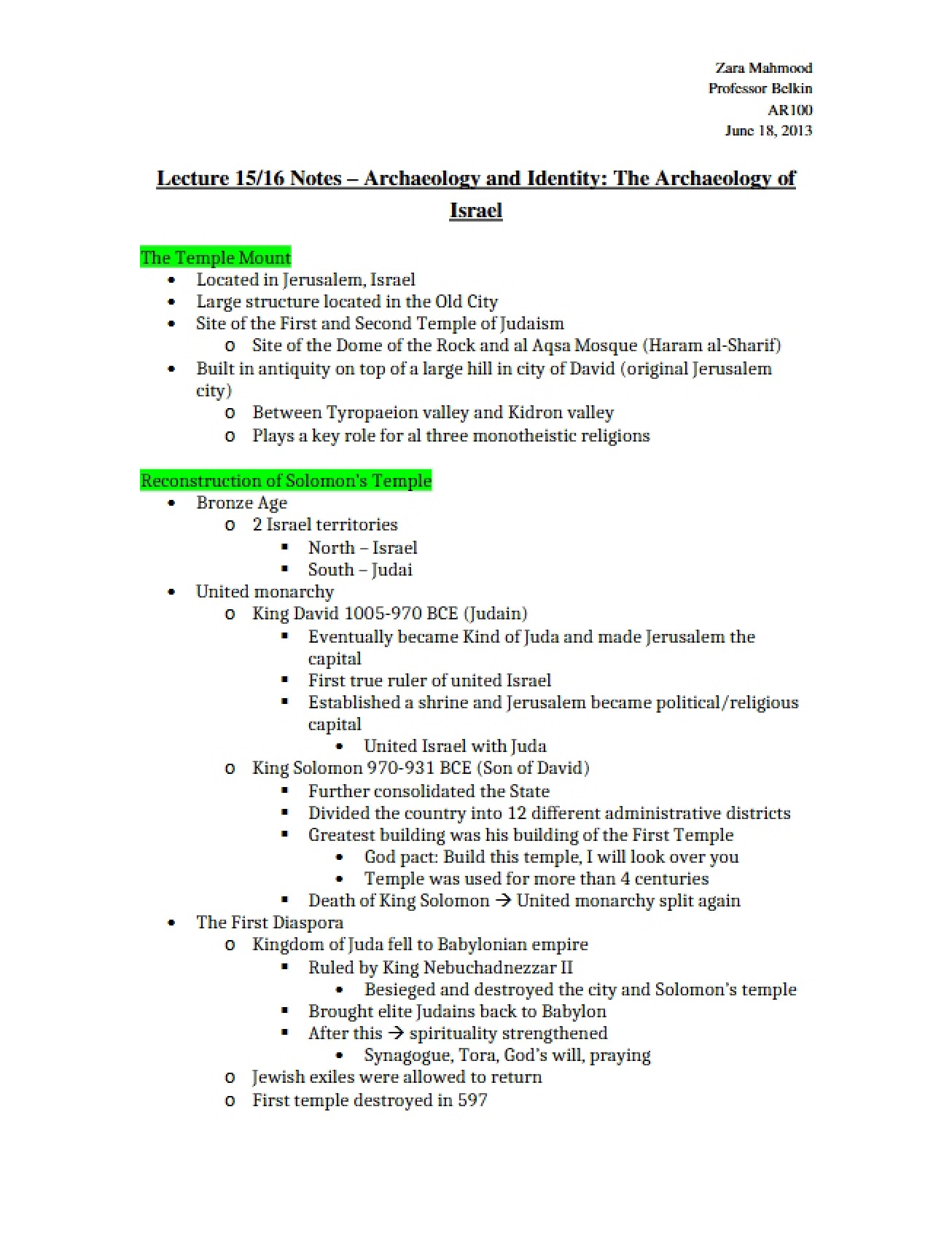 Identity and Archaeology The Case of Israel