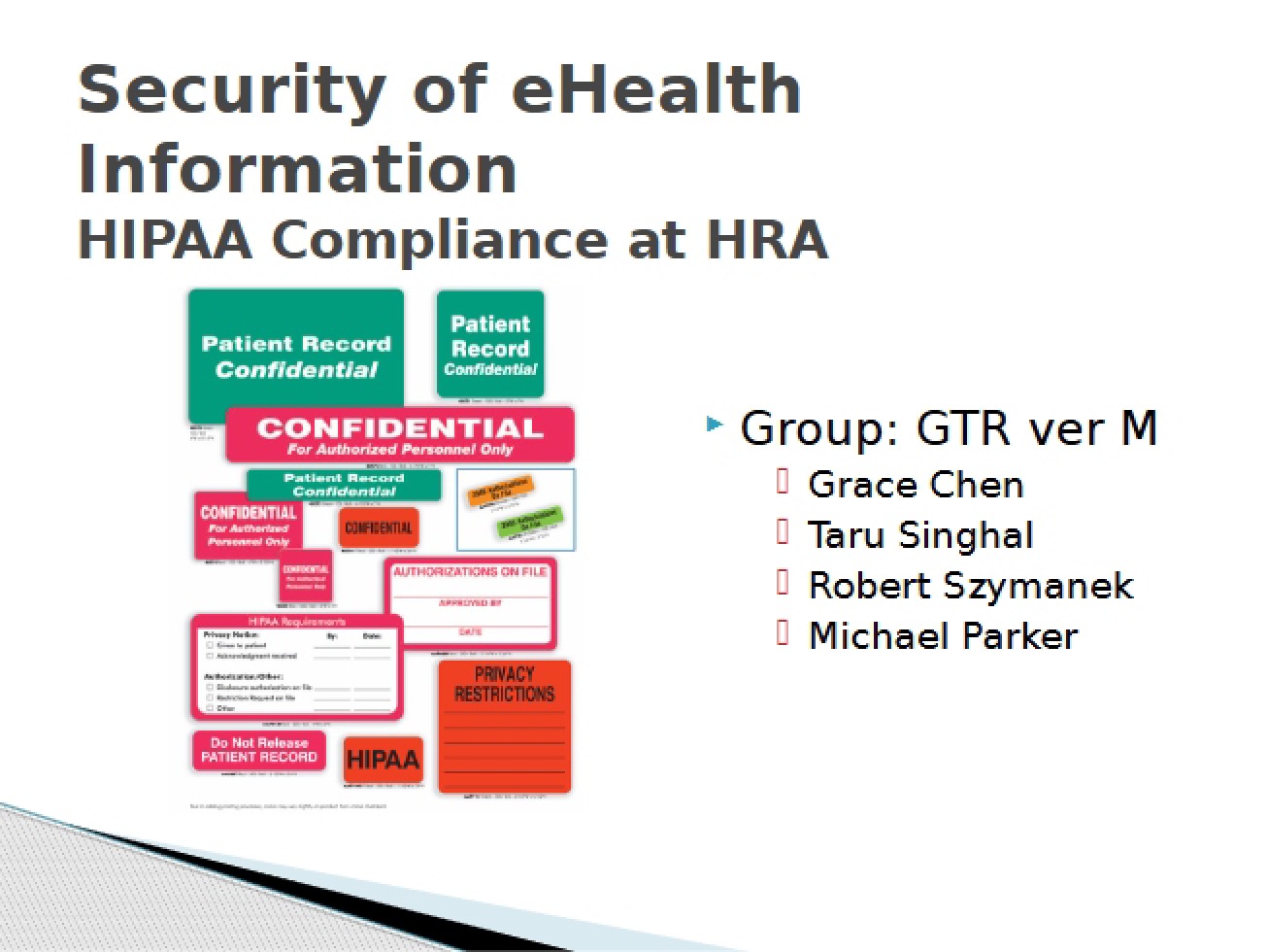 eHealth Info Security