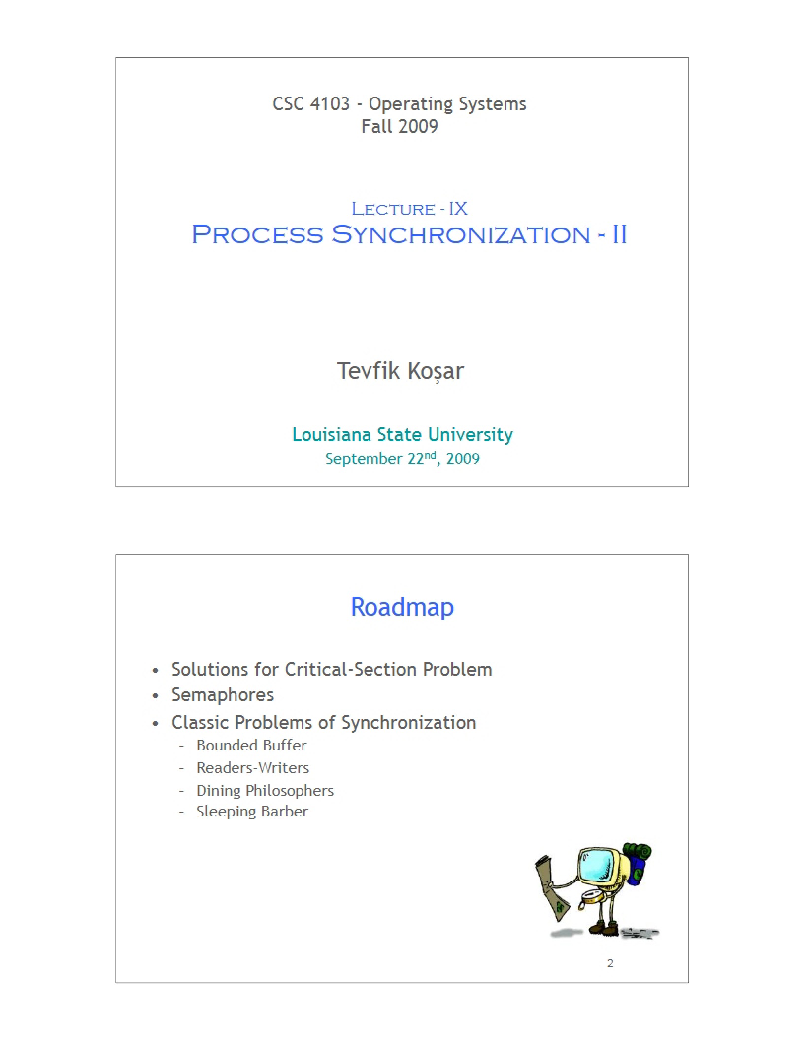 Process Synchronization Concepts