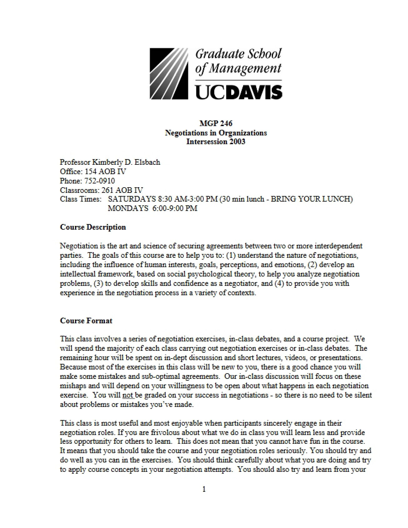 Syllabus for MGP 246