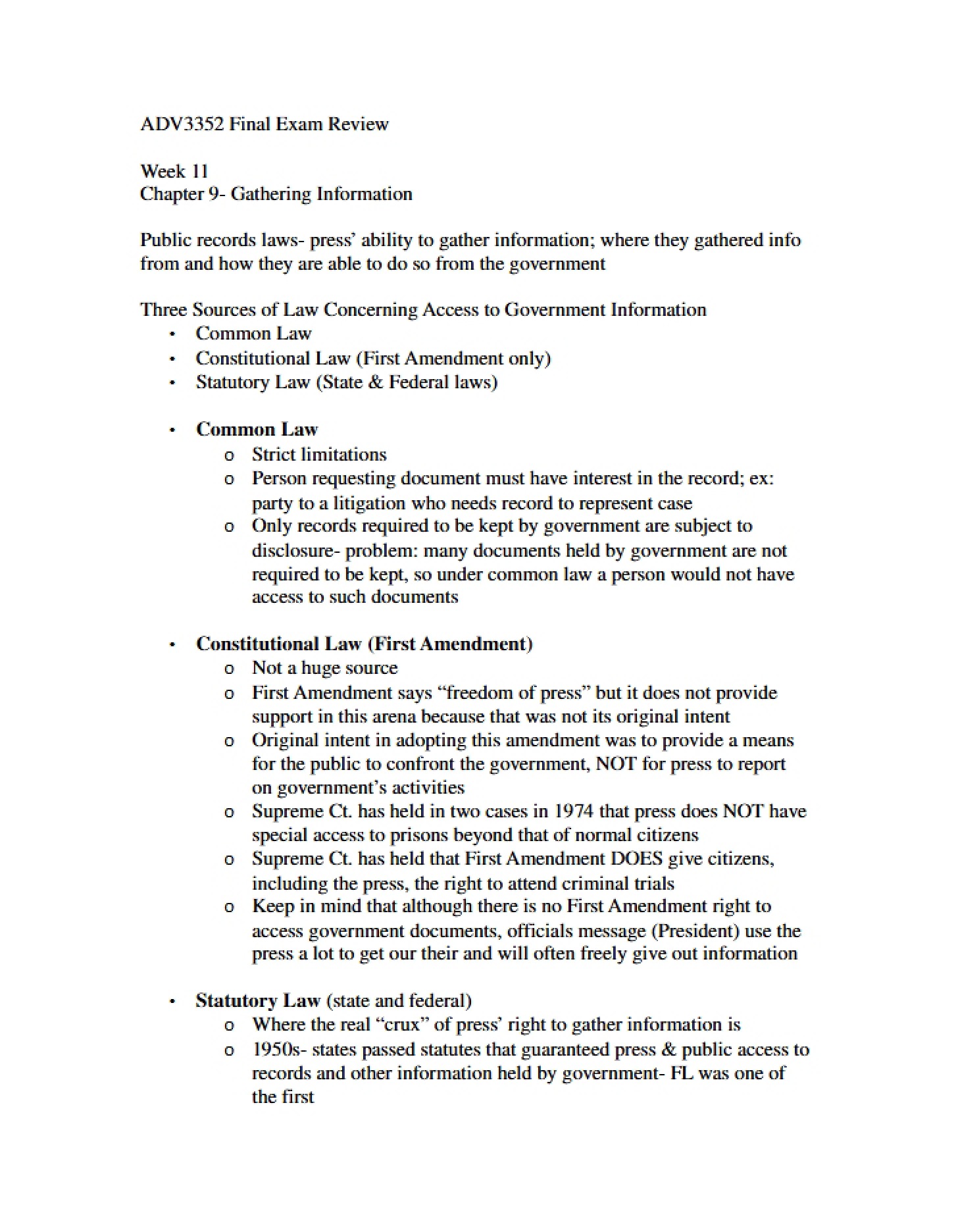 Comprehensive End-of-Course Review