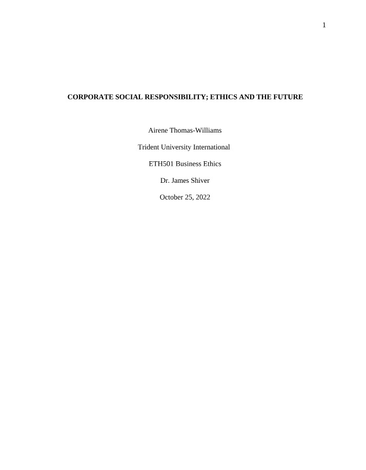TOMS - Corporate Social Responsibility and Business Ethics