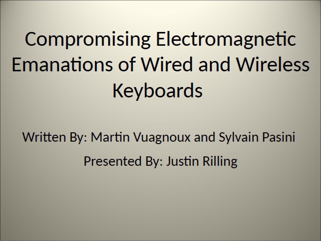 Compromising Keyboards through Electromagnetic Emanations