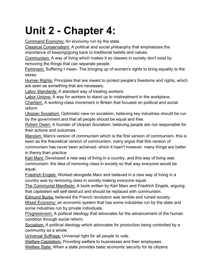 Chapter 4 - Unit 2