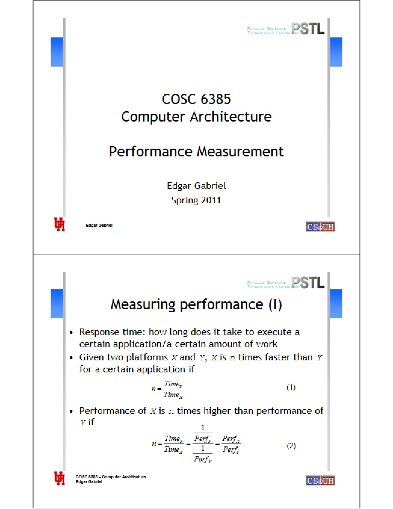 Measuring Performance
