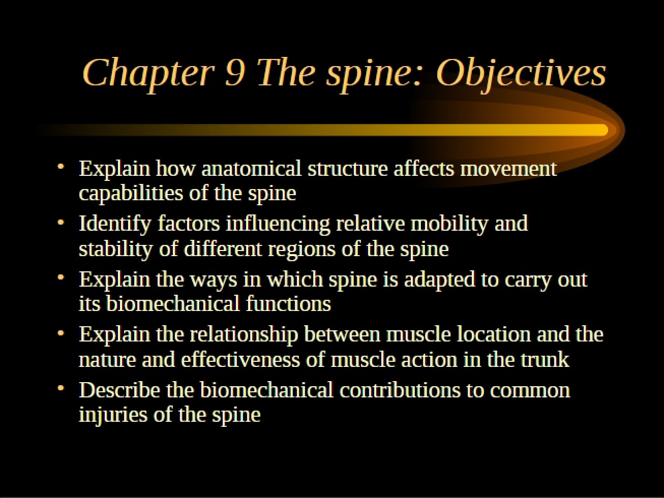 Introduction to the Anatomy of the Spine