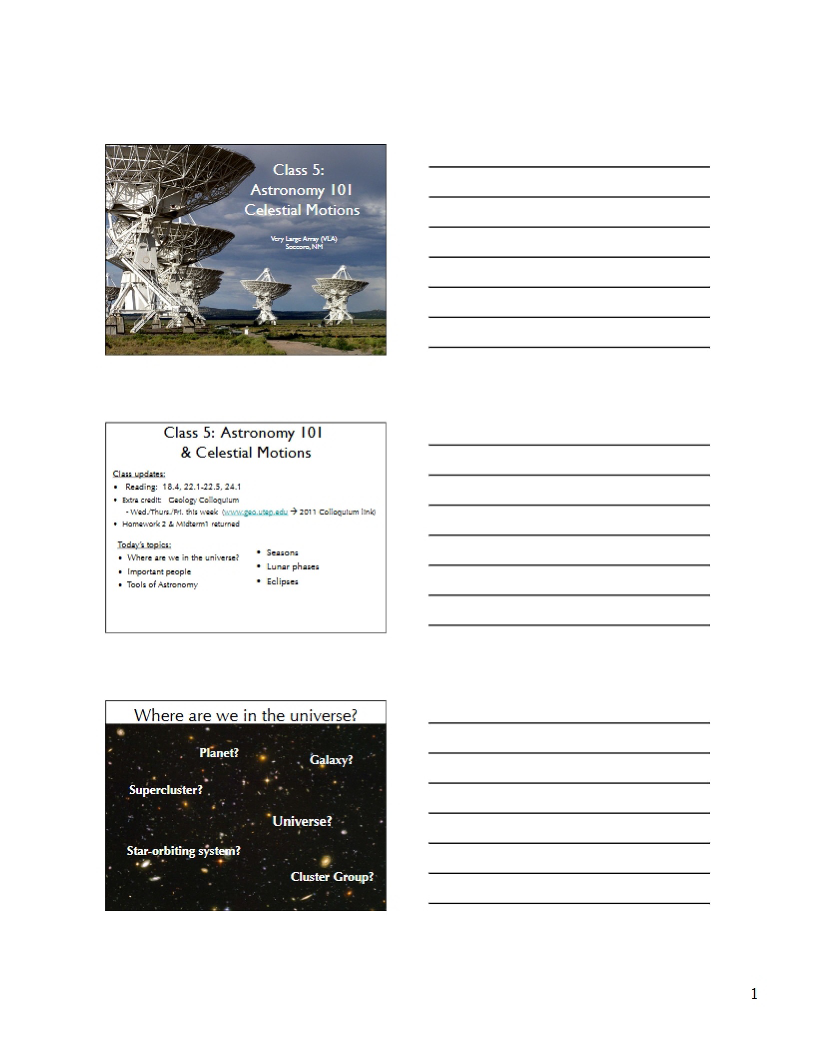 Celestial Motions Astronomy 101